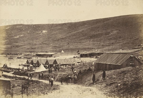 Camp of the 4th Light Dragoons; Roger Fenton, English, 1819 - 1869, 1855; Salted paper print; 22.9 x 33.3 cm 9 x 13 1,8 in