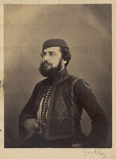 Portrait of a Man in Near Eastern Clothing; Gustave Le Gray, French, 1820 - 1884, after 1860; Albumen silver print