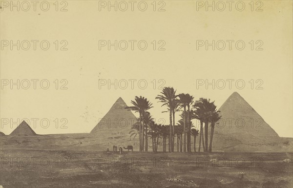 Pyramids; Attributed to Baron Paul des Granges, French ?, active Greece 1860s, 1860 - 1869; Albumen silver print