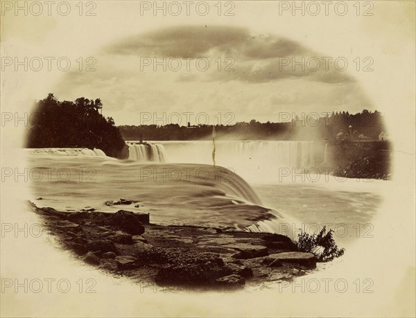 Waterfall; 1870s; Albumen silver print