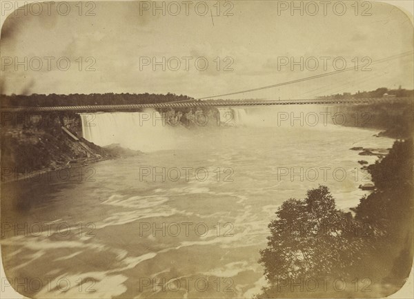 Waterfall; 1870s; Albumen silver print