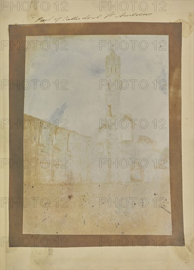 The West Front and South Aisle of St. Andrews Cathedral from the Northeast; British; about 1843; Salted paper print from a