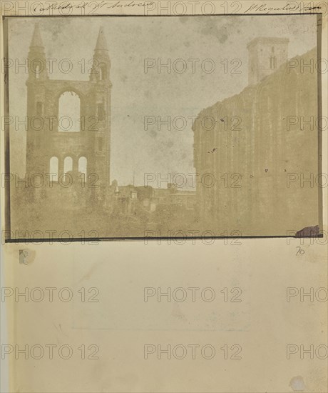 The East Gable and South Aisle of St. Andrews Cathedral with St. Regulus Tower, from the Northwest; Attributed to William