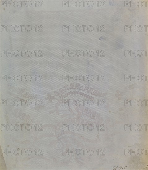 A Fragment of Lace; William Henry Fox Talbot, English, 1800 - 1877, about 1840; Salted paper print from a photogenic drawing