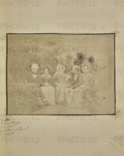 Sir David Brewster with Miss Mary Playfair, Lady Brewster, Mr. Pakenham Edgeworth, and Miss Brewster; Attributed to Dr. John