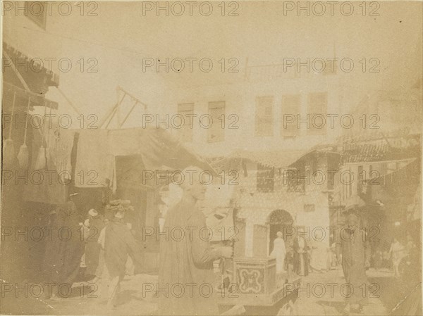 Marketplace; about 1860 - 1880; Tinted Albumen silver print