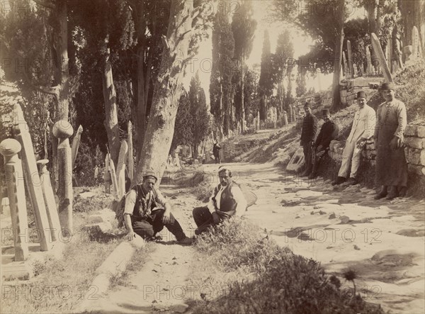 Main Turkish Cemetery of Eyub; Abdullah Frères, Armenian, active 1860s - 1890s, Istanbul, Turkey; 1858 - 1899; Albumen silver