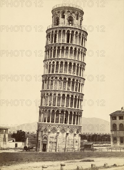 Tower of Pisa; Italian; 1870s - 1880s; Print, Italy