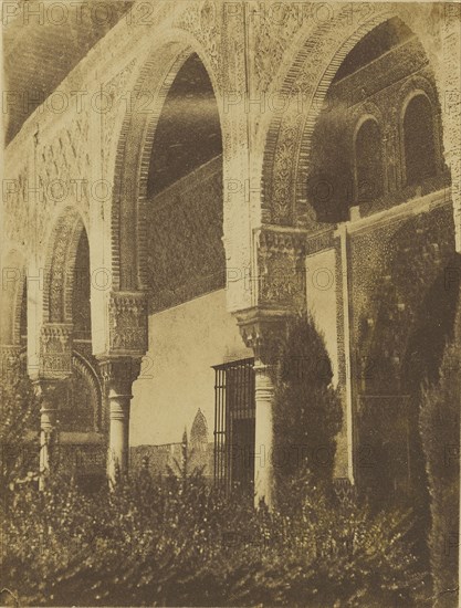 Interior of Alhambra; Spanish; Granada, Spain; about 1850; Salted paper print; 21.5 × 16.3 cm 8 7,16 × 6 7,16 in