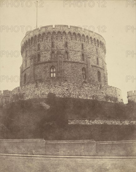 Round Tower, Windsor Castle; William Henry Fox Talbot, English, 1800 - 1877, Windsor, England; about 1842–1845; Salted paper