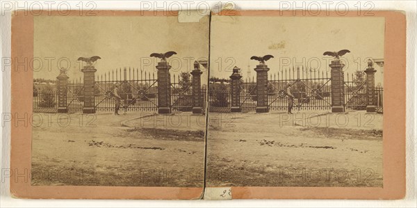 Battle-field of Gettysburg - Front Entrance to National Cemetery; Tipton & Myers; about 1869; Albumen silver print