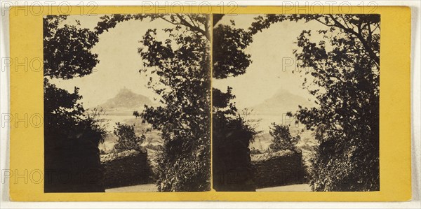 Cornwall. A Peep at St. Michael's Mount. From Marazion Beacon; A.L. Coke, British, active 1860s, 1860s; Albumen silver print