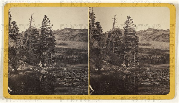 Lily Lake, Looking East. Long's Peak, Colorado; Joseph Collier, American, born Scotland, 1836 - 1910, 1865 - 1870; Albumen