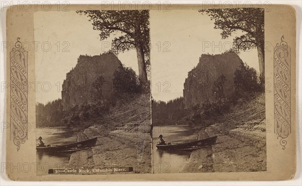 Castle Rock, Columbia River; Continent Stereoscopic Company; 1870s; Albumen silver print