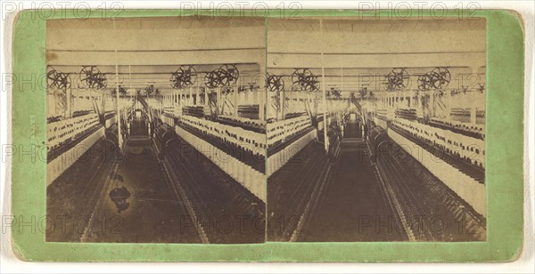 Carding Room, Granite Mill, Fall River, Mass. U.S. 3rd Story; Joseph W. Warren, American, active 1870s, 1870s; Albumen silver