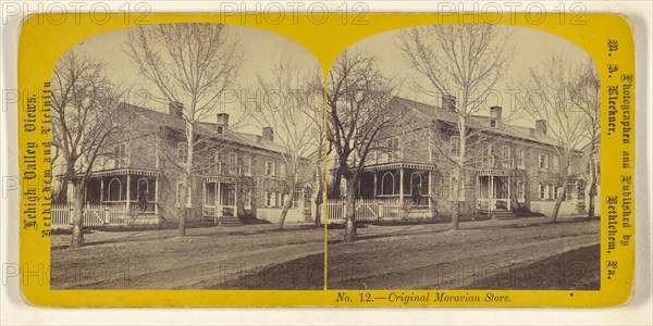 Original Moravian Store. Bethlehem, Pa; M.A. Kleckner, American, active Pennsylvania 1870s, 1870s; Albumen silver print