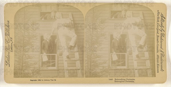 Retouching Portraits; Franklin G. Weller, American, 1833 - 1877, 1889; Albumen silver print