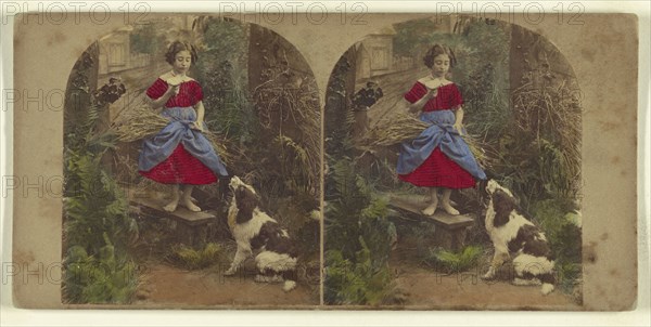 Dining Out, and Nothing for the Waiter; Attributed to London Stereoscopic Company, active 1854 - 1890, about 1860; Hand colored