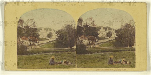 Haddon Hall, Derbyshire; London Stereoscopic Company, active 1854 - 1890, about 1860; Hand colored Albumen silver print