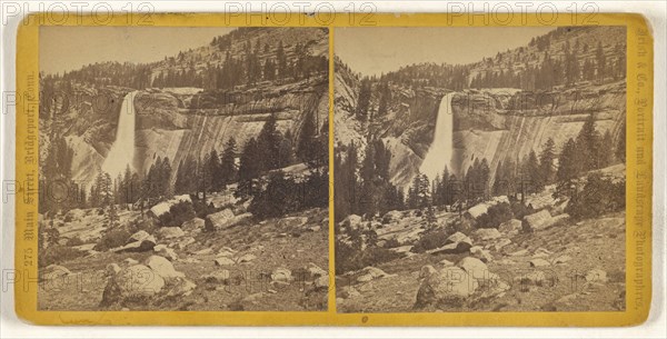 Nevada Falls, Height 700 feet; Unknown, or Irish & Company; about 1868; Albumen silver print