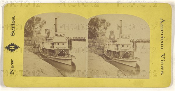 View on Colorado River, Arizona; American; about 1870; Albumen silver print