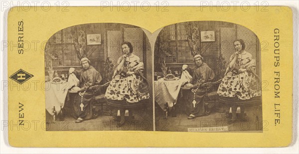Meat on Friday; American; about 1870; Albumen silver print