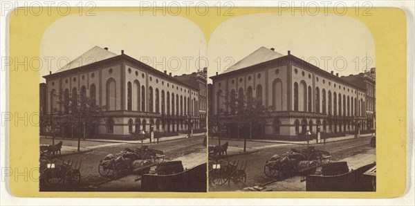 Academy of Music. New York City; American; about 1870; Albumen silver print