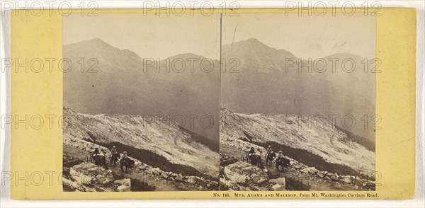 Mts. Adams and Madison, from Mt. Washington Carriage Road; John P. Soule, American, 1827 - 1904, about 1861; Albumen silver