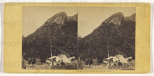 Eagle Cliff and Indian Camp; John P. Soule, American, 1827 - 1904, about 1861; Albumen silver print