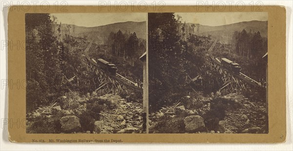 Mt. Washington Railway, from the Depot; Attributed to John P. Soule, American, 1827 - 1904, about 1861; Albumen silver print