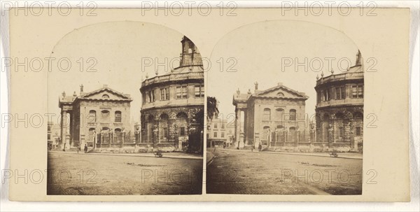 Broad Street, Oxford; Stephen Thompson, British, about 1830 - 1893, 1860s; Albumen silver print