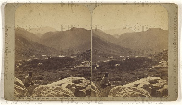 Manitou and Vicinity. Pike's Peak and Manitou; James T. Thurlow, American, 1831 - 1878, 1870s; Albumen silver print