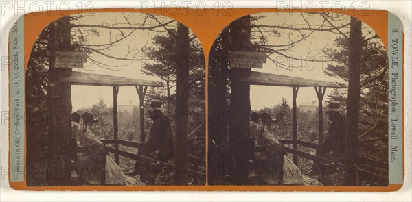 Scene in Old Orchard Park, at O.O. Beach, Saco, Maine; Simon Towle, American, active Lowell, Massachusetts 1855 - 1893