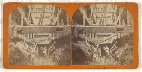 View of Lowell Water Works; Simon Towle, American, active Lowell, Massachusetts 1855 - 1893, about 1871; Albumen silver print