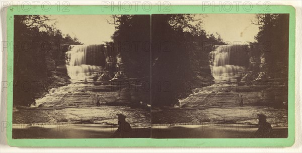 Lower Falls on Saturly Brook. Moravia, N.Y; T.T. Tuthill, American, active Moravia, New York 1870s, 1870s; Albumen silver print