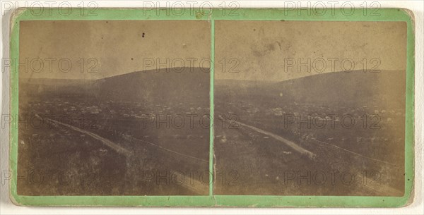 View of Moravia N.Y., from Oak Hill looking South; T.T. Tuthill, American, active Moravia, New York 1870s, 1870s; Albumen