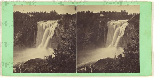 Montmorency Falls, 7 miles below Quebec; L.P. Vallée, Canadian, 1837 - 1905, active Quebéc, Canada, 1865 - 1875; Albumen silver