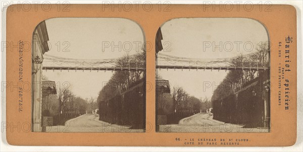 Le Chateau de St. Cloud, Cote du Parc Reserve; A. Hanriot, French, active 1880s, 1860s; Hand-colored Albumen silver print