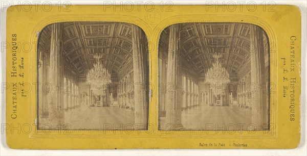 Salon de la Paix - Tuileries; Léon & Lévy, French, 1855 - 1865; Hand-colored Albumen silver print