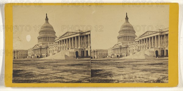 Capitol of U.S; George D. Wakely, American, active 1856 - 1880, 1866; Albumen silver print