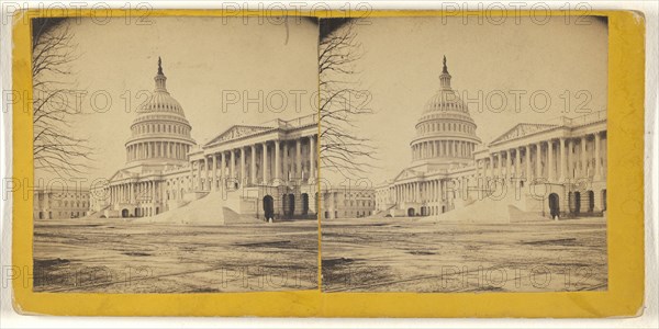 National Capitol of U.S; George D. Wakely, American, active 1856 - 1880, 1866; Albumen silver print