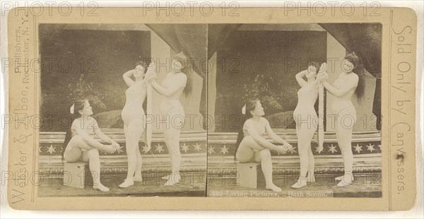 Living Pictures,  Bath Scene.; Webster & Albee; about 1893; Gelatin silver print