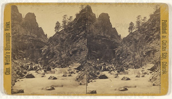 View of Clear Creek Canon, Colorado; Charles Weitfle, American, 1836 - after 1884, about 1880; Albumen silver print