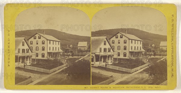 Mt. Agassiz House & Mountain, Bethlehem, N.H; Franklin G. Weller, American, 1833 - 1877, about 1875; Albumen silver print