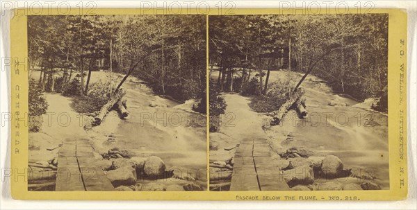 Cascade Below The Flume; Franklin G. Weller, American, 1833 - 1877, about 1875; Albumen silver print