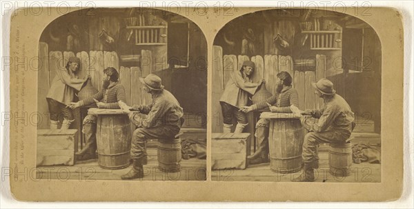 The Game it was Euchre; Franklin G. Weller, American, 1833 - 1877, 1871; Albumen silver print
