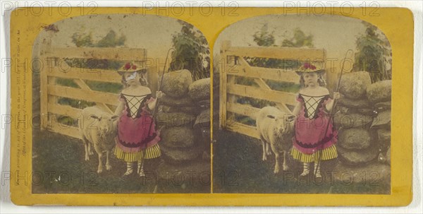 Little Bo Peep; Franklin G. Weller, American, 1833 - 1877, 1871; Hand-colored Albumen silver print