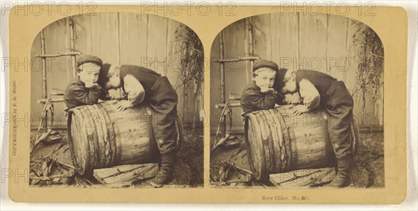 New Cider; Franklin G. Weller, American, 1833 - 1877, 1875; Albumen silver print