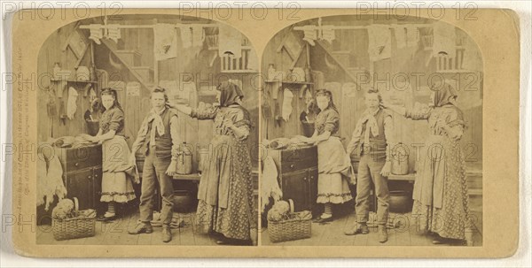 A Sudden Storm; Franklin G. Weller, American, 1833 - 1877, 1872; Albumen silver print