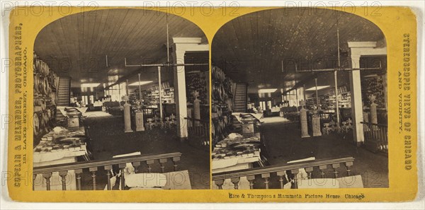 Rice & Thompson's Mammoth Picture House, Chicago; Copelin & Melander; 1870s; Albumen silver print